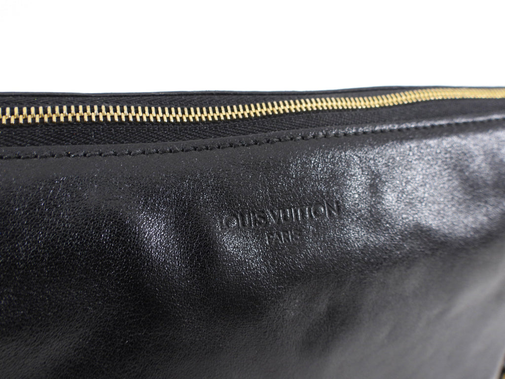 Louis Vuitton Black Cuir Boudoir Pochette Accessoires MM Bag