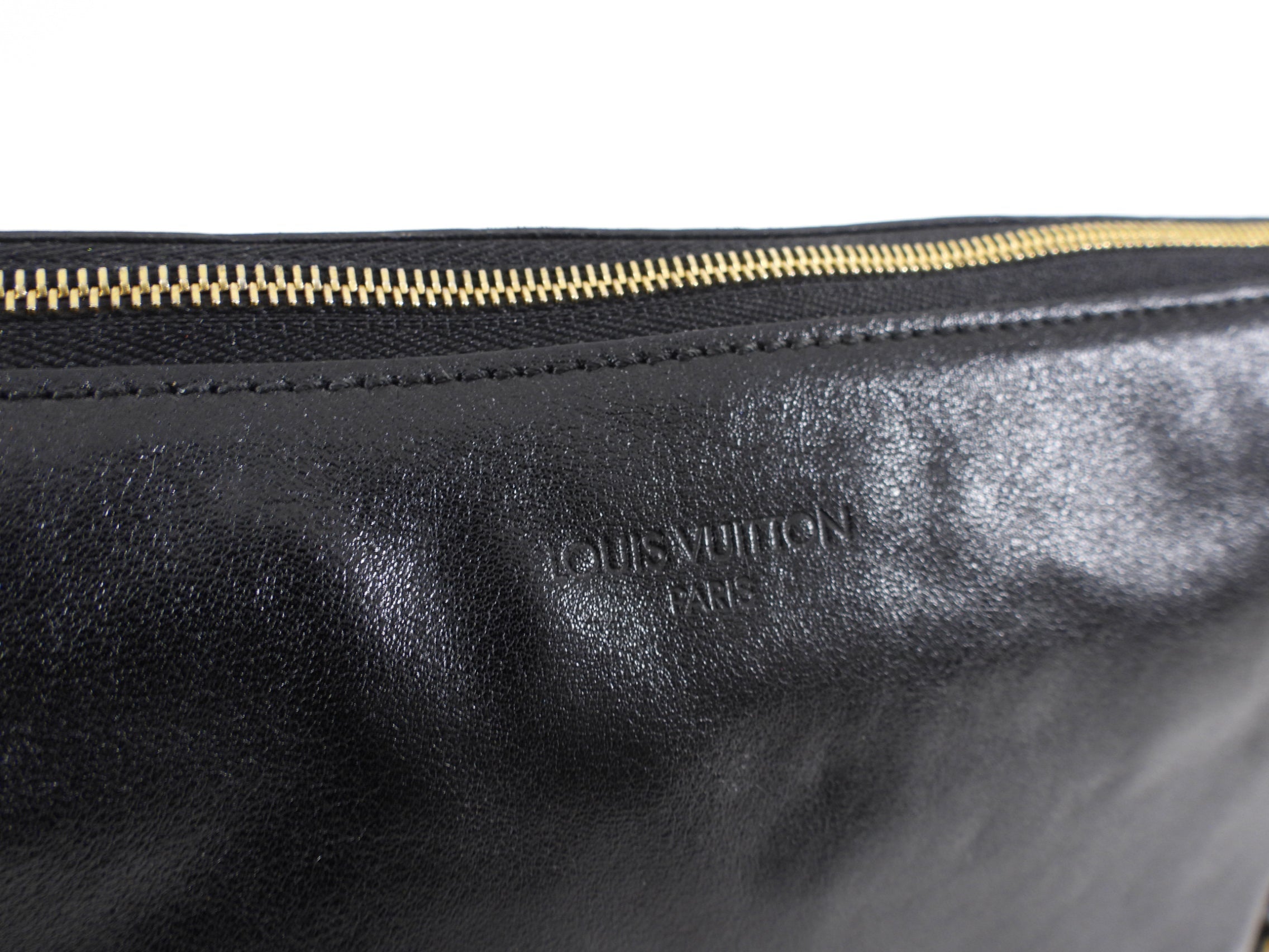 Louis Vuitton Black Cuir Boudoir Pochette Accessoires MM Bag