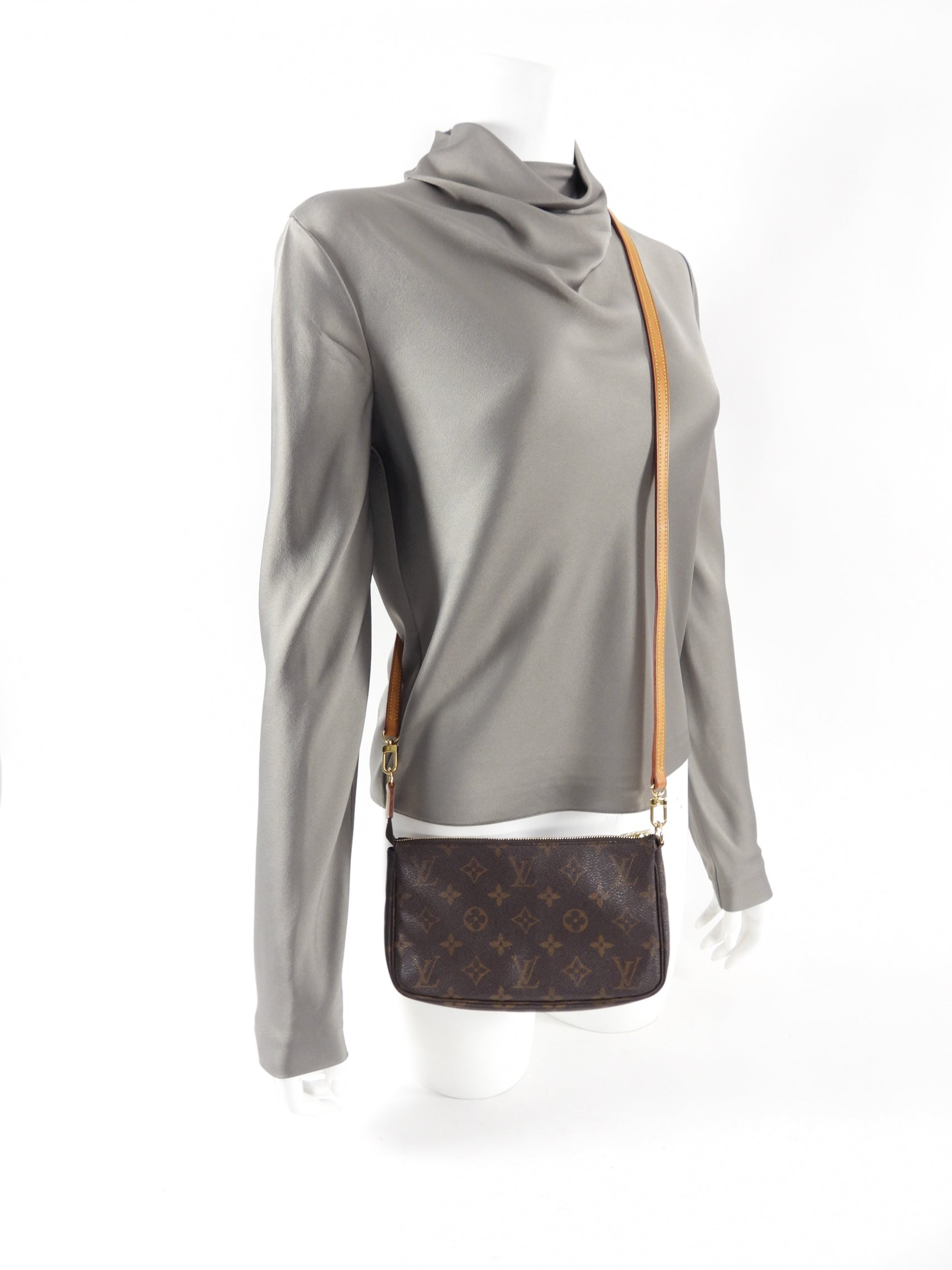 Louis Vuitton Long Strap Crossbody Monogram Pochette Accessoires Bag