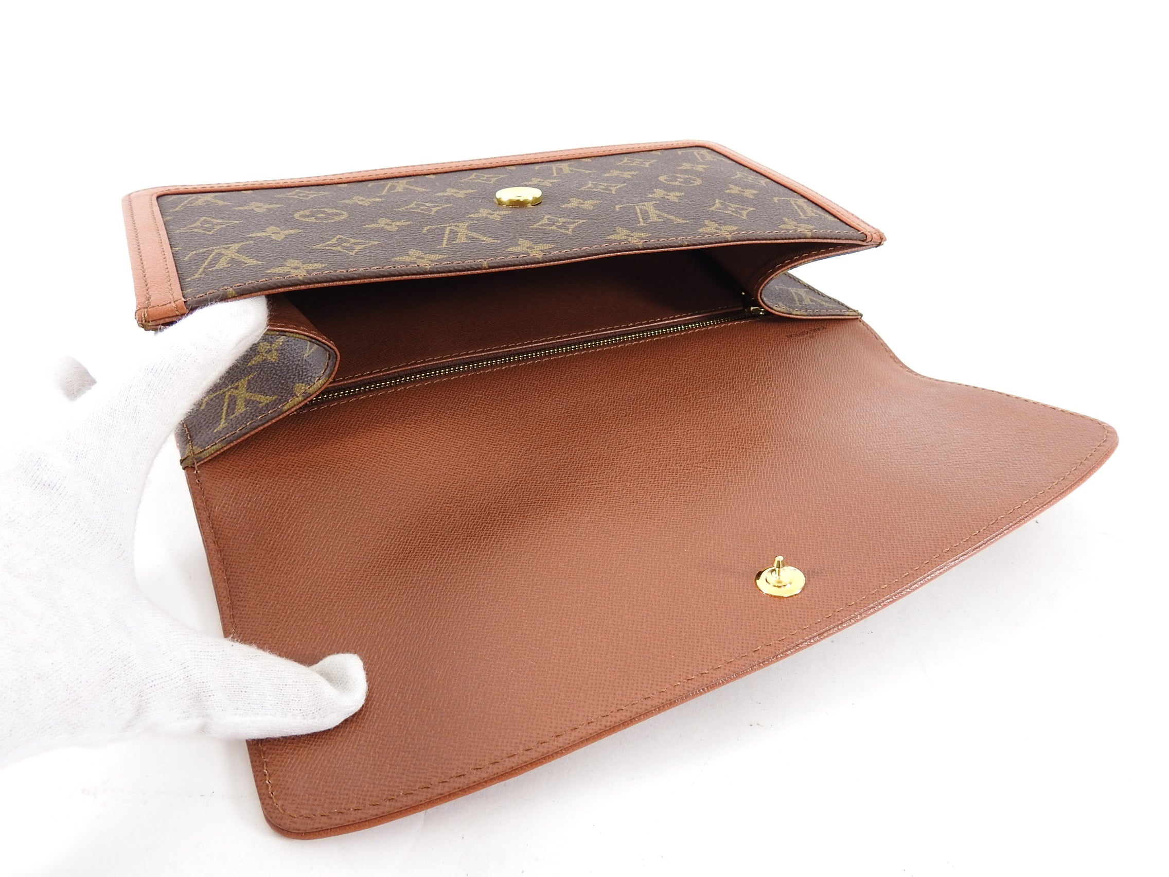 Louis Vuitton Vintage 1990 Pochette Dame GM Monogram Clutch Bag