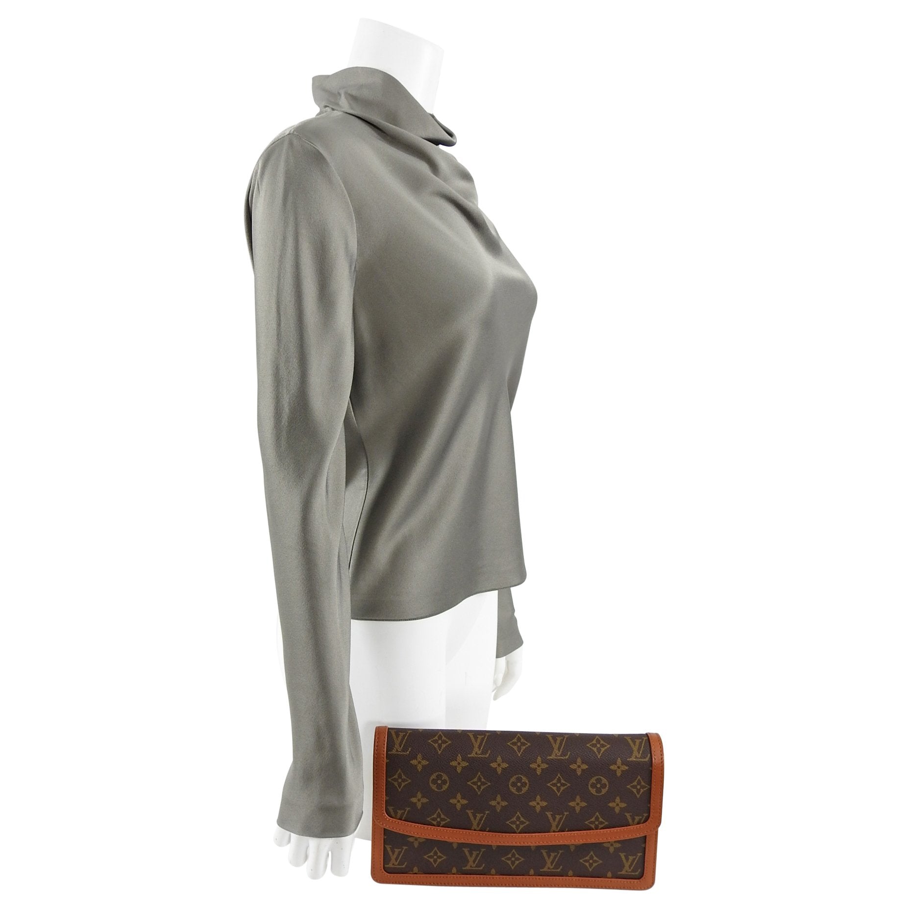 Louis Vuitton Vintage 1990 Pochette Dame GM Monogram Clutch Bag