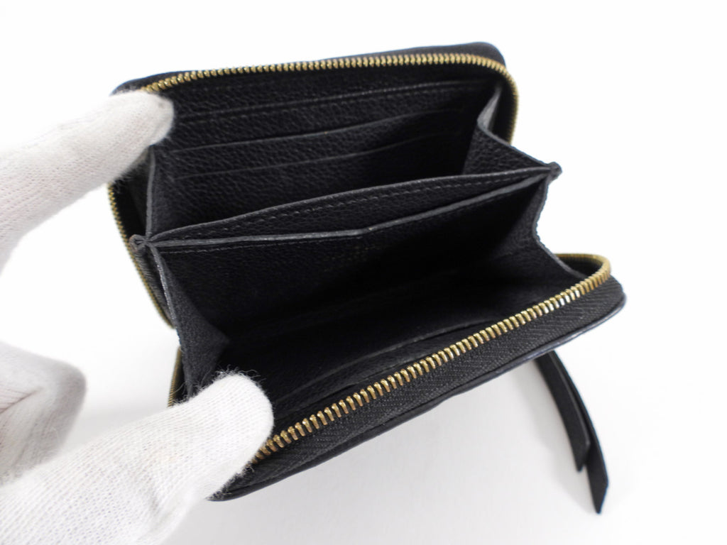 Louis Vuitton Black Empreinte Leather Small Zip Wallet