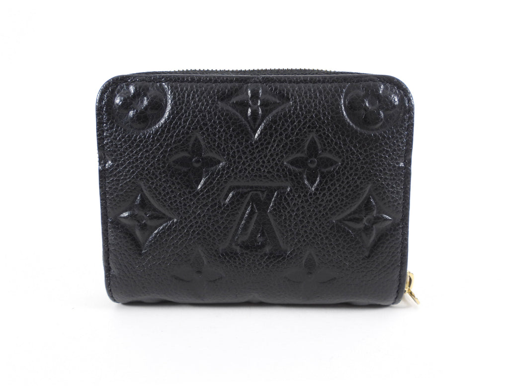 Louis Vuitton Black Empreinte Leather Small Zip Wallet