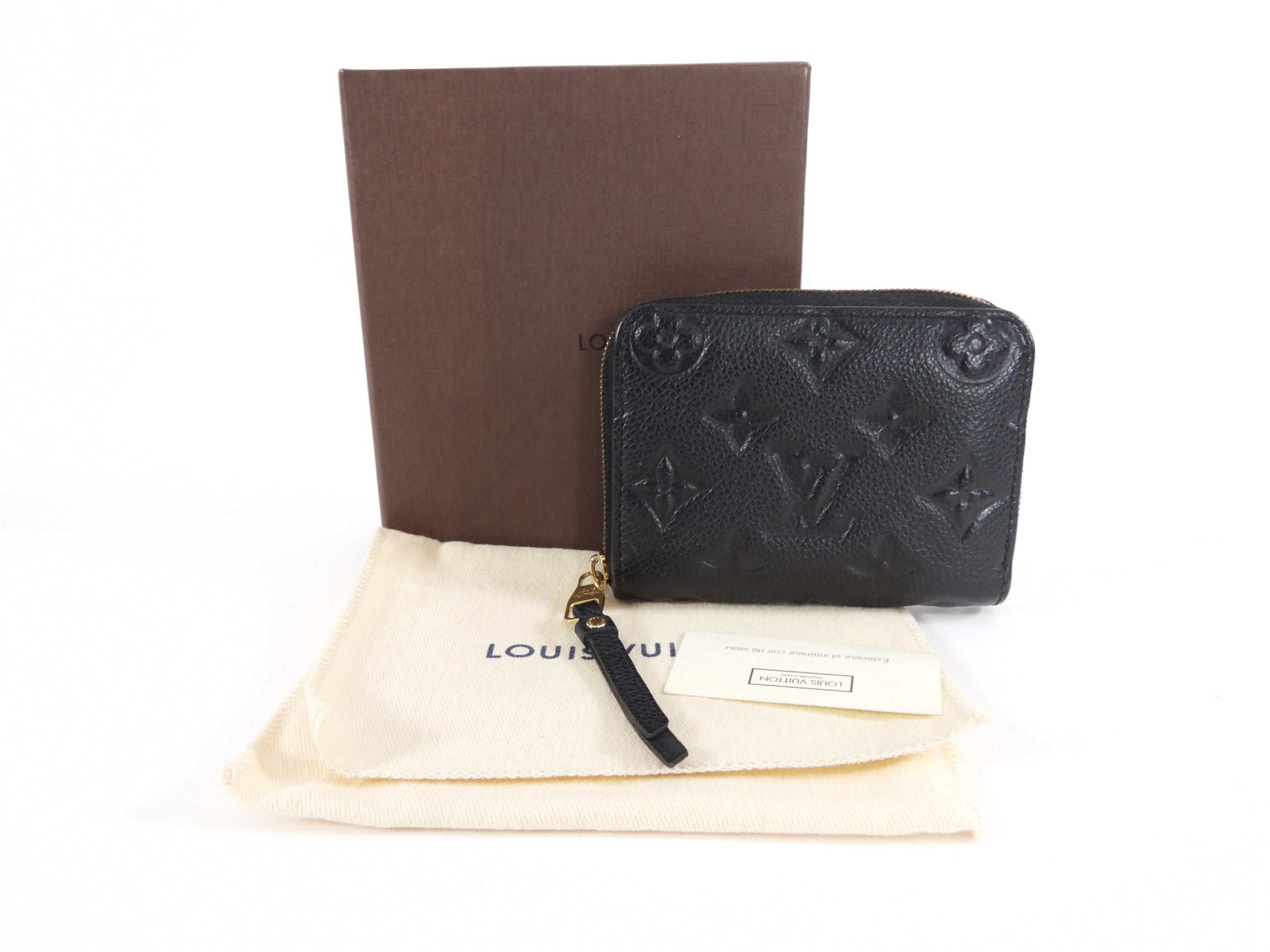Louis Vuitton Black Empreinte Leather Small Zip Wallet