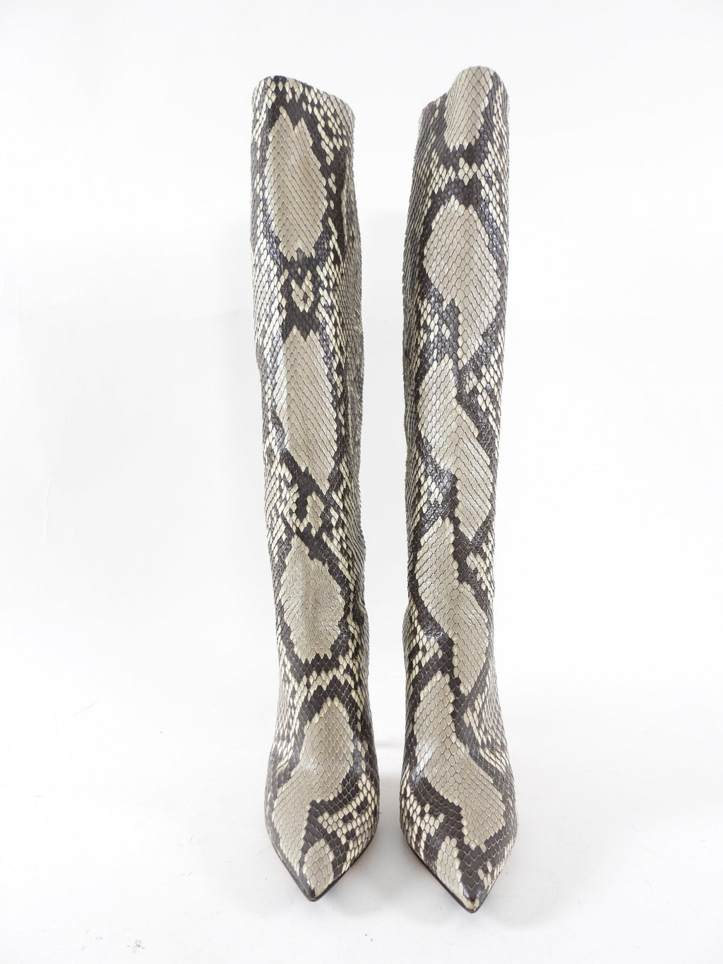 Louis Vuitton Limited Edition Tall Python Gold Heel Boots - 7 / 7.5