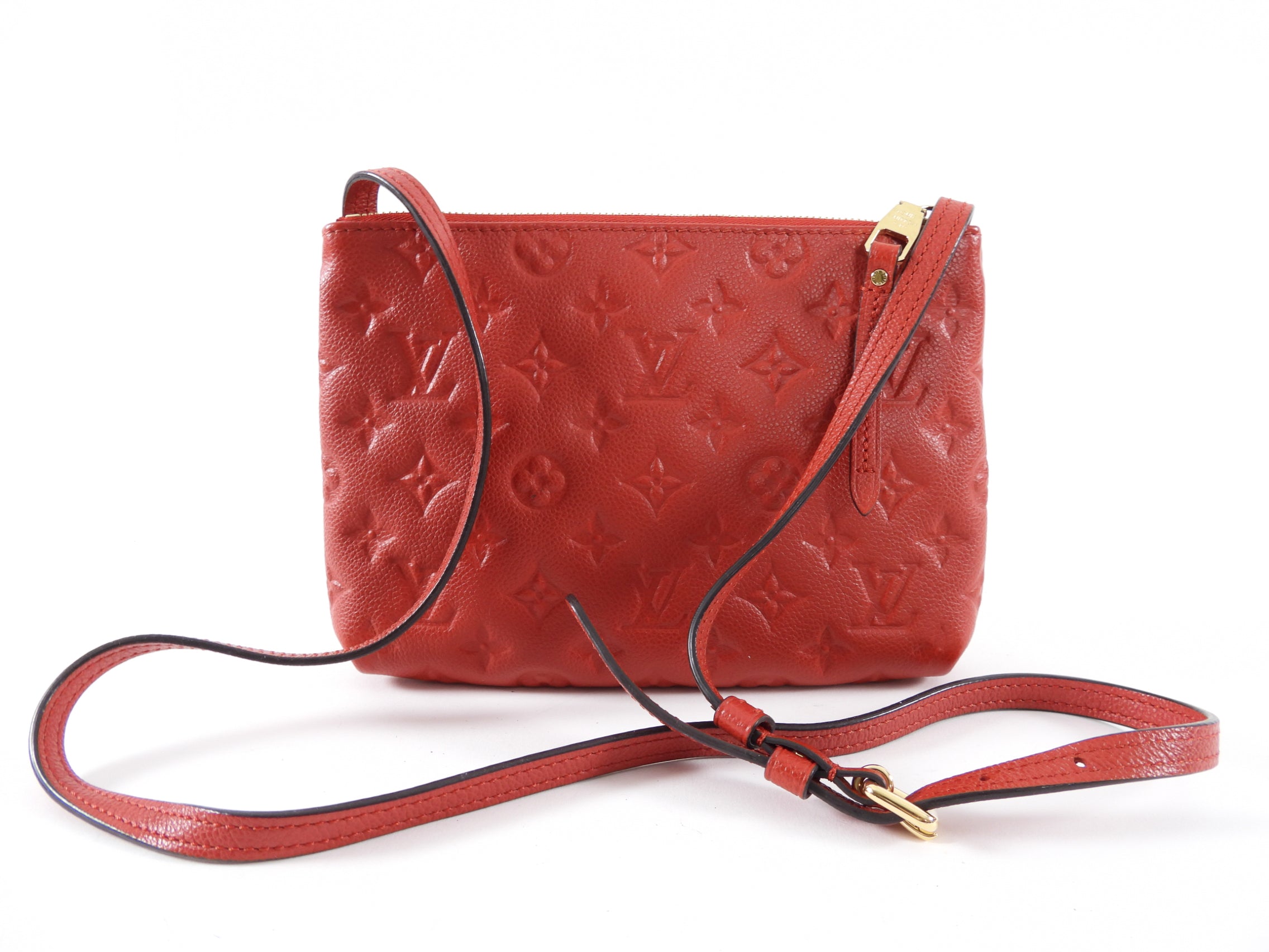 Louis Vuitton Red Empreinte Leather Twice Crossbody Bag