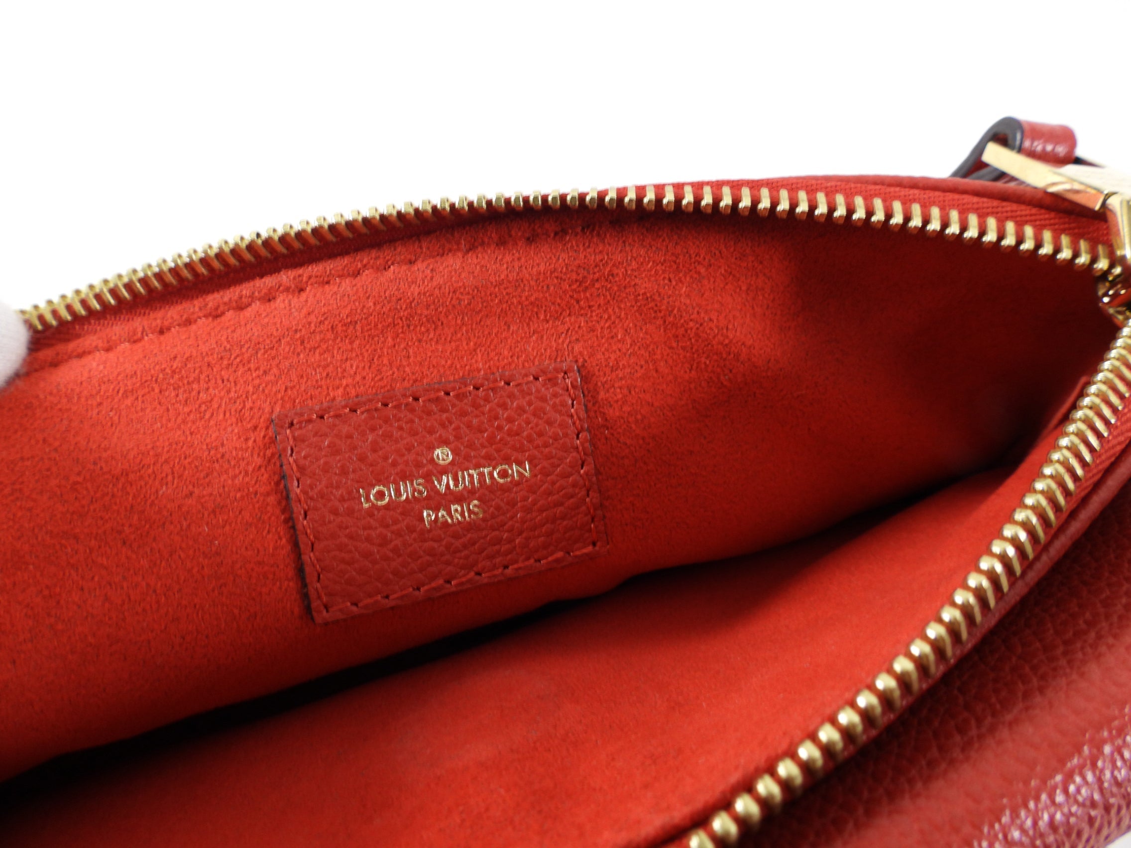 Louis Vuitton Red Empreinte Leather Twice Crossbody Bag