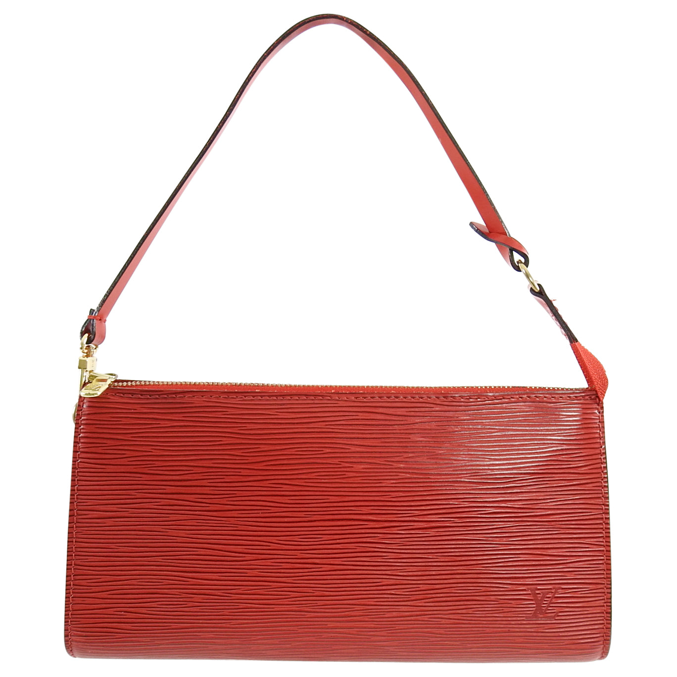 Louis Vuitton Red Epi Leather Small Pochette Bag