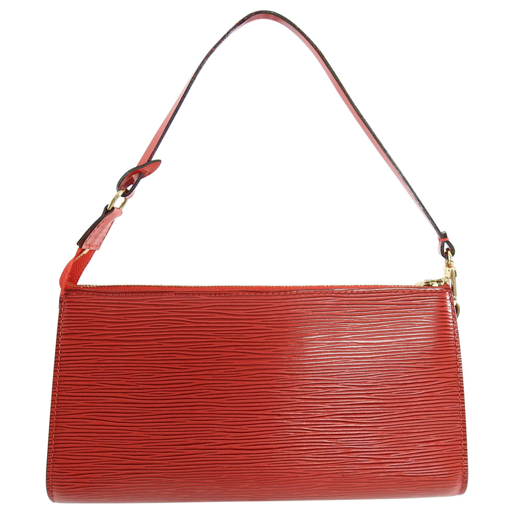 Louis Vuitton Red Epi Leather Small Pochette Bag