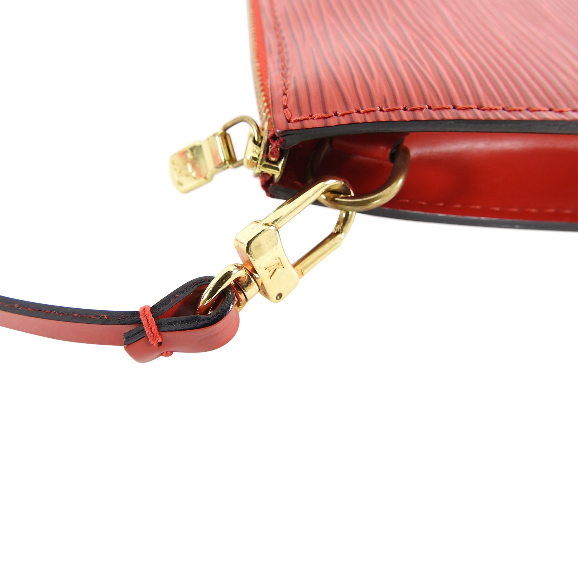 Louis Vuitton Red Epi Leather Small Pochette Bag