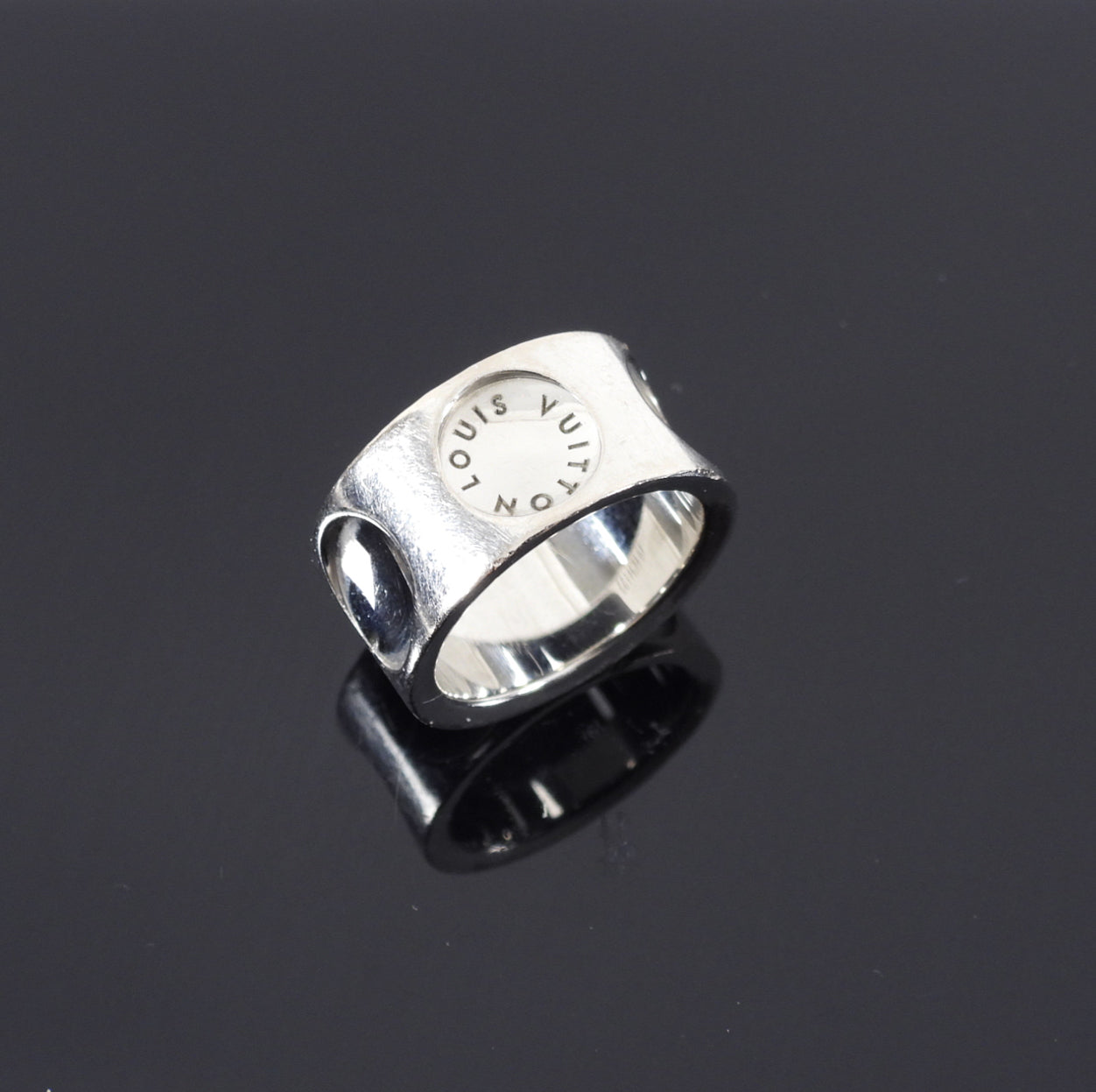 Louis Vuitton 750 18K White Gold Empreinte Ring - USA 5