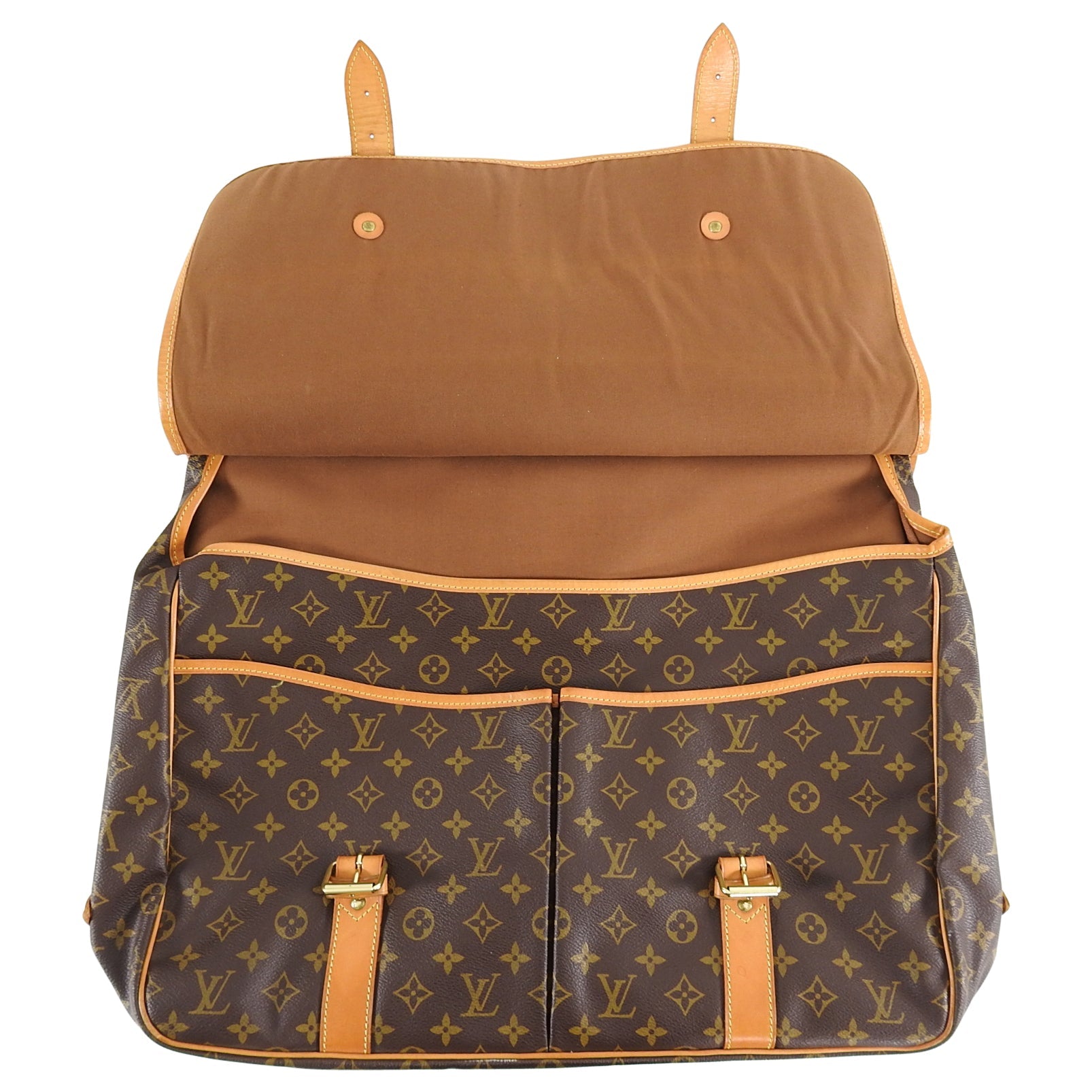 Louis Vuitton Monogram Canvas Sac Chasse Hunting Travel Bag