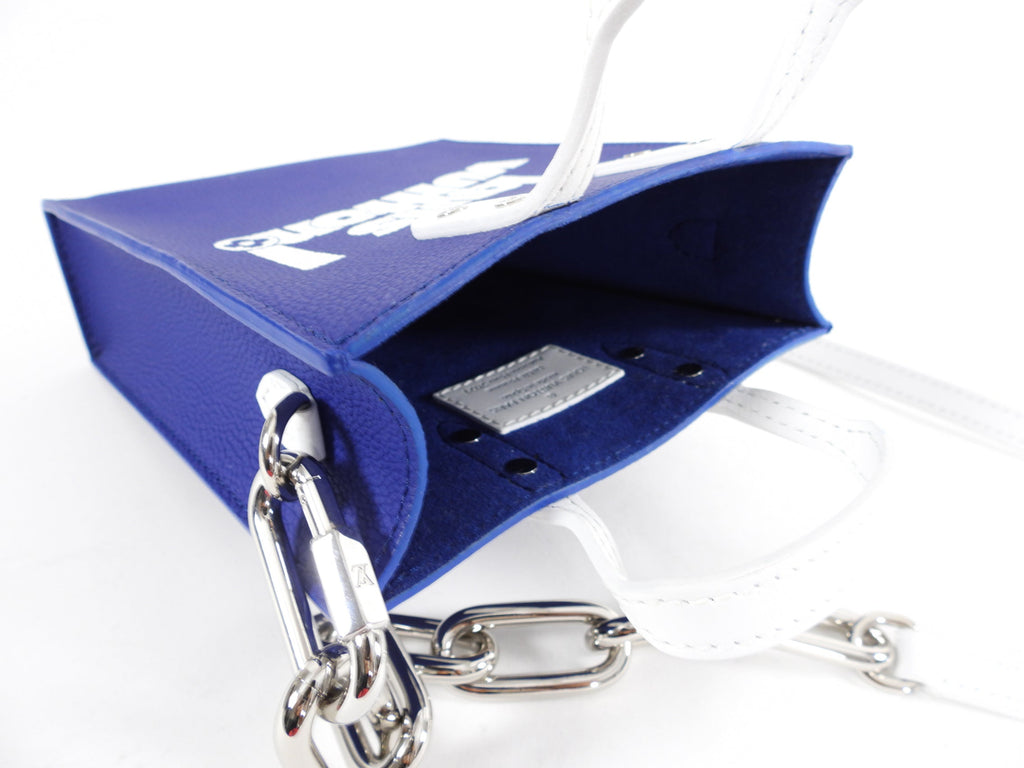 Louis Vuitton AW 2021 Virgil Abloh Blue Sac Plat XS Crossbody Bag