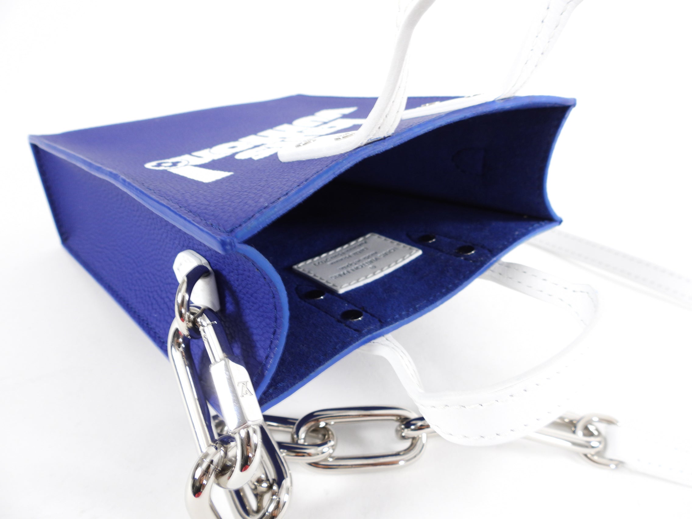 Louis Vuitton AW 2021 Virgil Abloh Blue Sac Plat XS Crossbody Bag