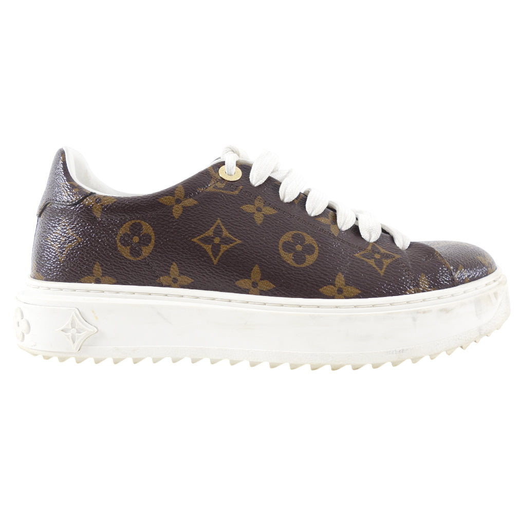 Louis Vuitton Time Out Monogram Canvas Low Top Sneakers - 38