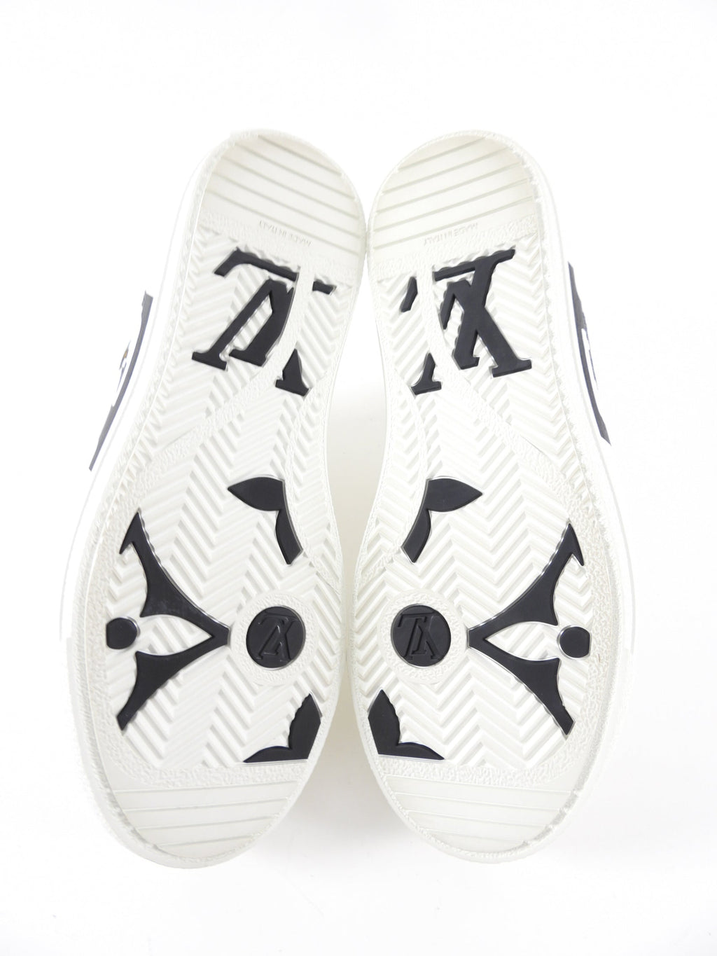 Louis Vuitton White Leather Low Top Monogram Charlie Sneaker - 36.5