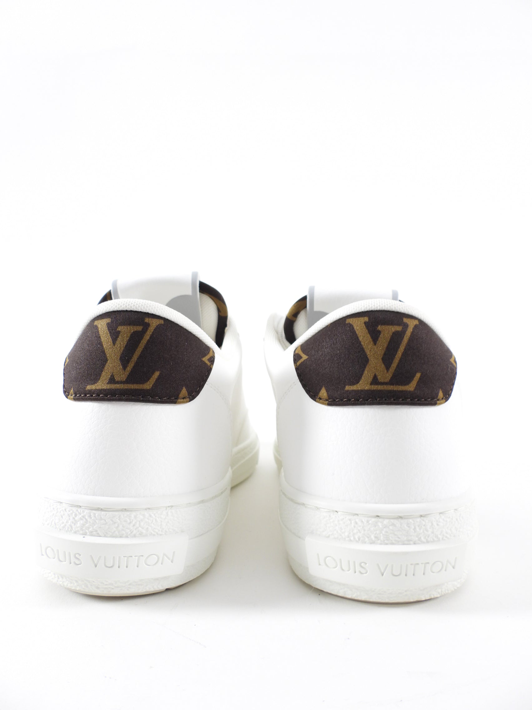Louis Vuitton White Leather Low Top Monogram Charlie Sneaker - 36.5