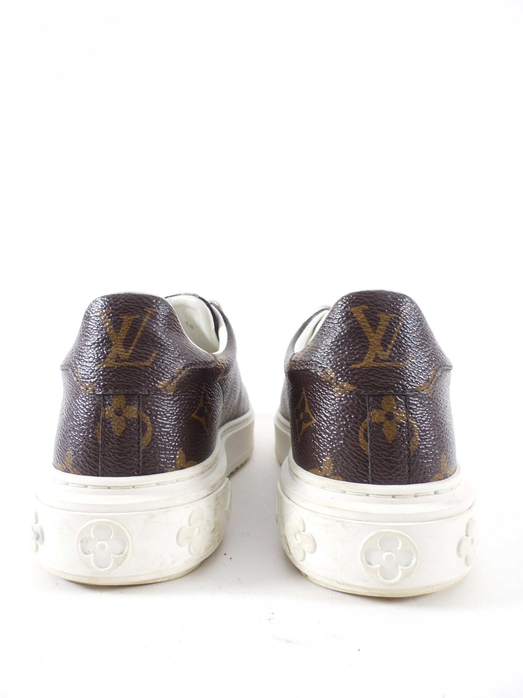 Louis Vuitton Time Out Monogram Canvas Low Top Sneakers - 38