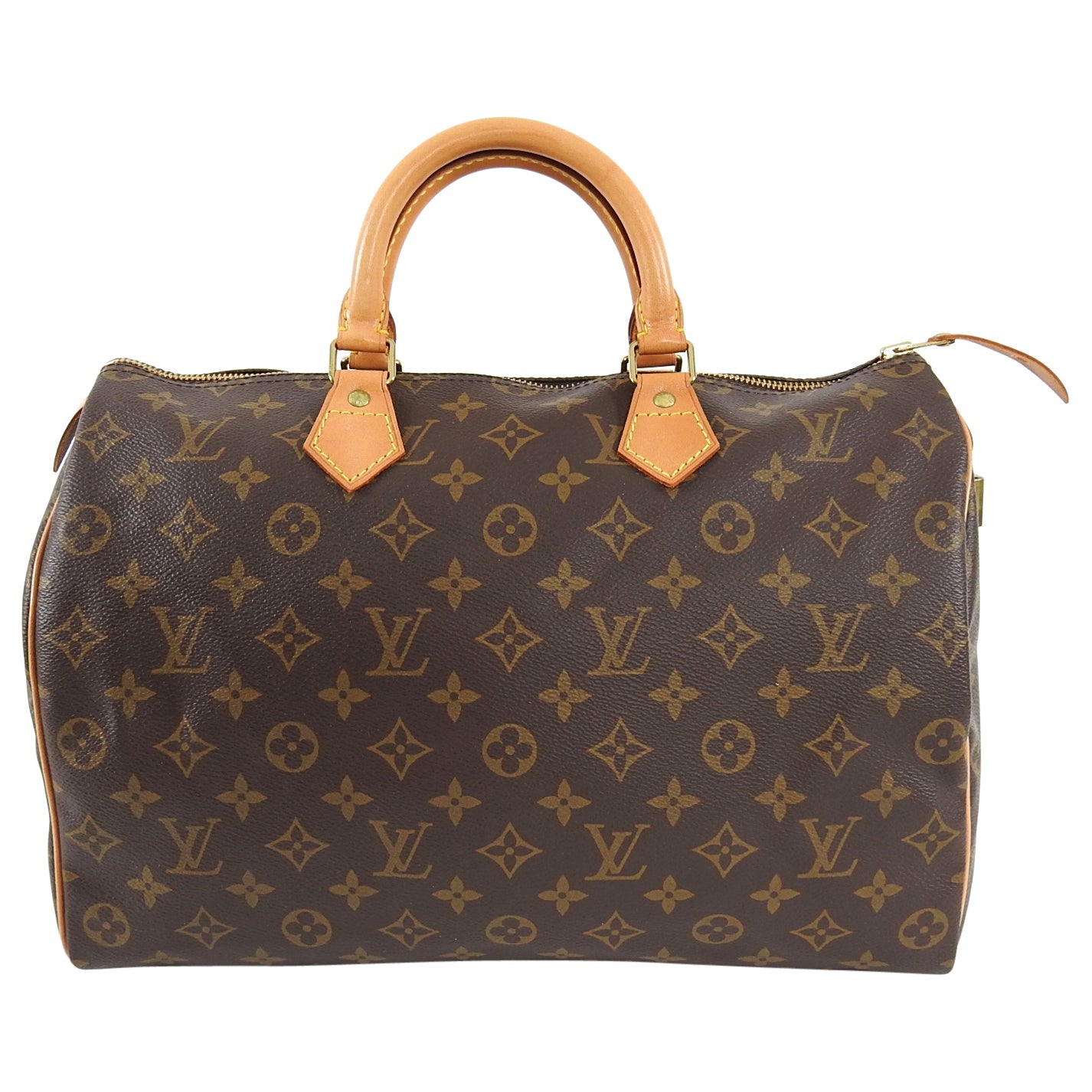Louis Vuitton Vintage 1996 Monogram Speedy 35 With Shoulder Strap