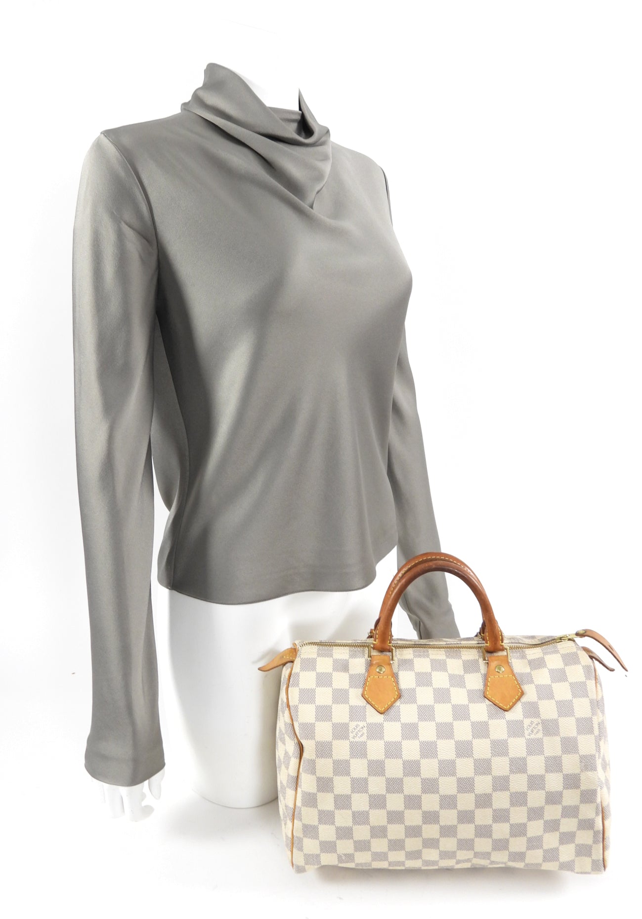 Louis Vuitton Damier Azur Speedy 30 Boston Bag