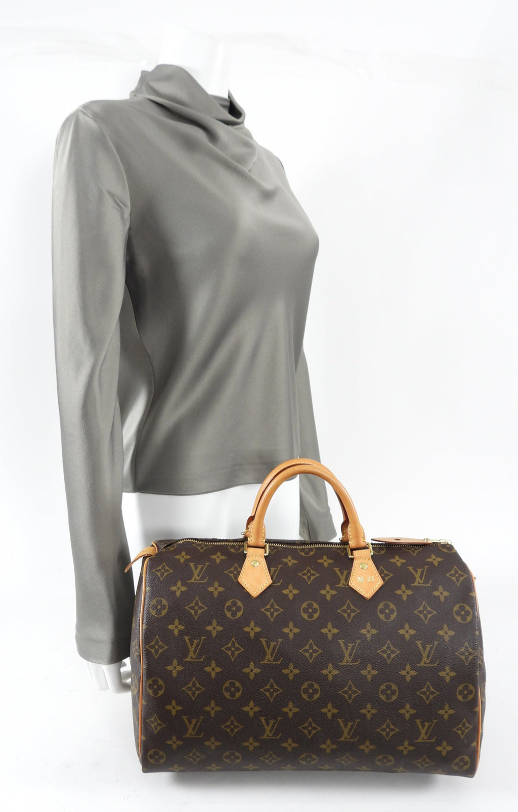 Louis Vuitton Monogram Speedy 35 Boston Duffle Bag MH