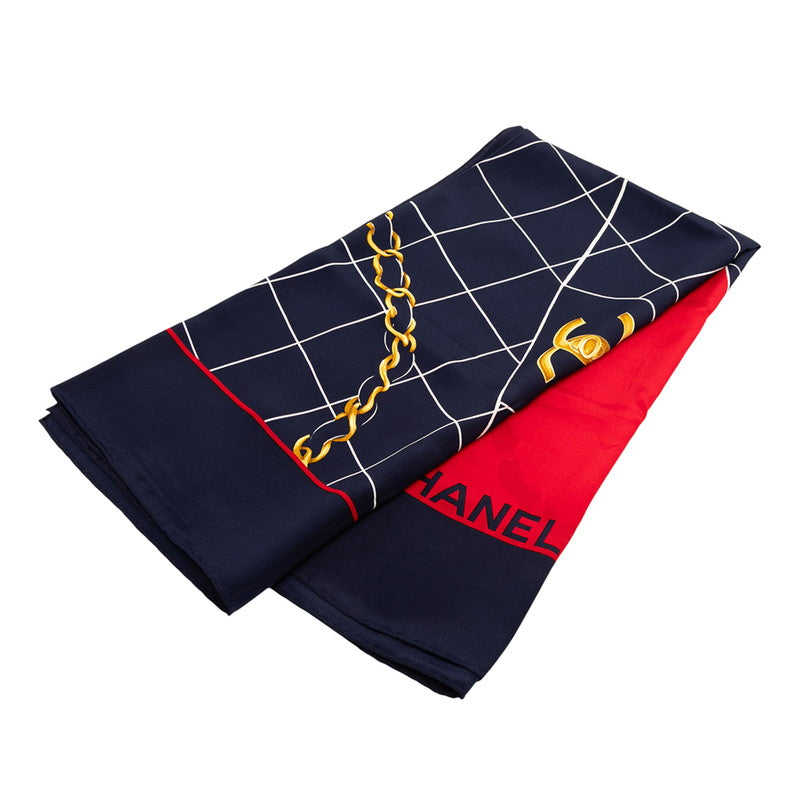 Chanel Logo Matelassé Bag Motif Silk Scarf