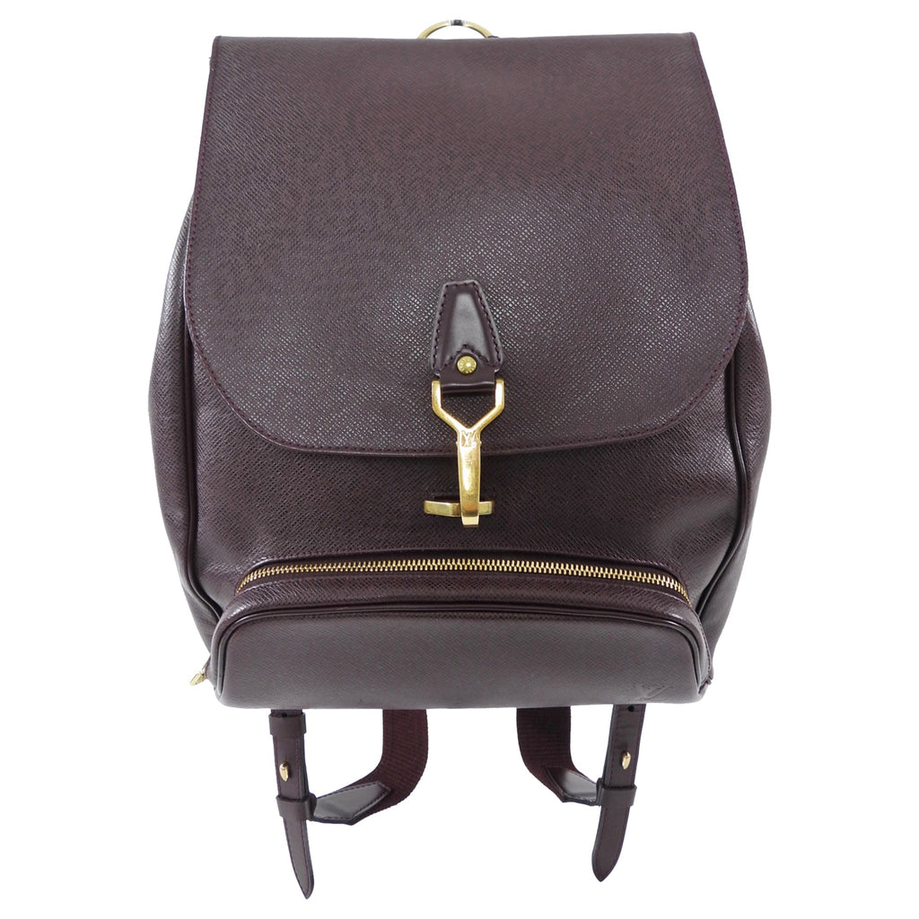 Louis Vuitton Bordeaux Taiga Leather Cassiar Backpack Bag