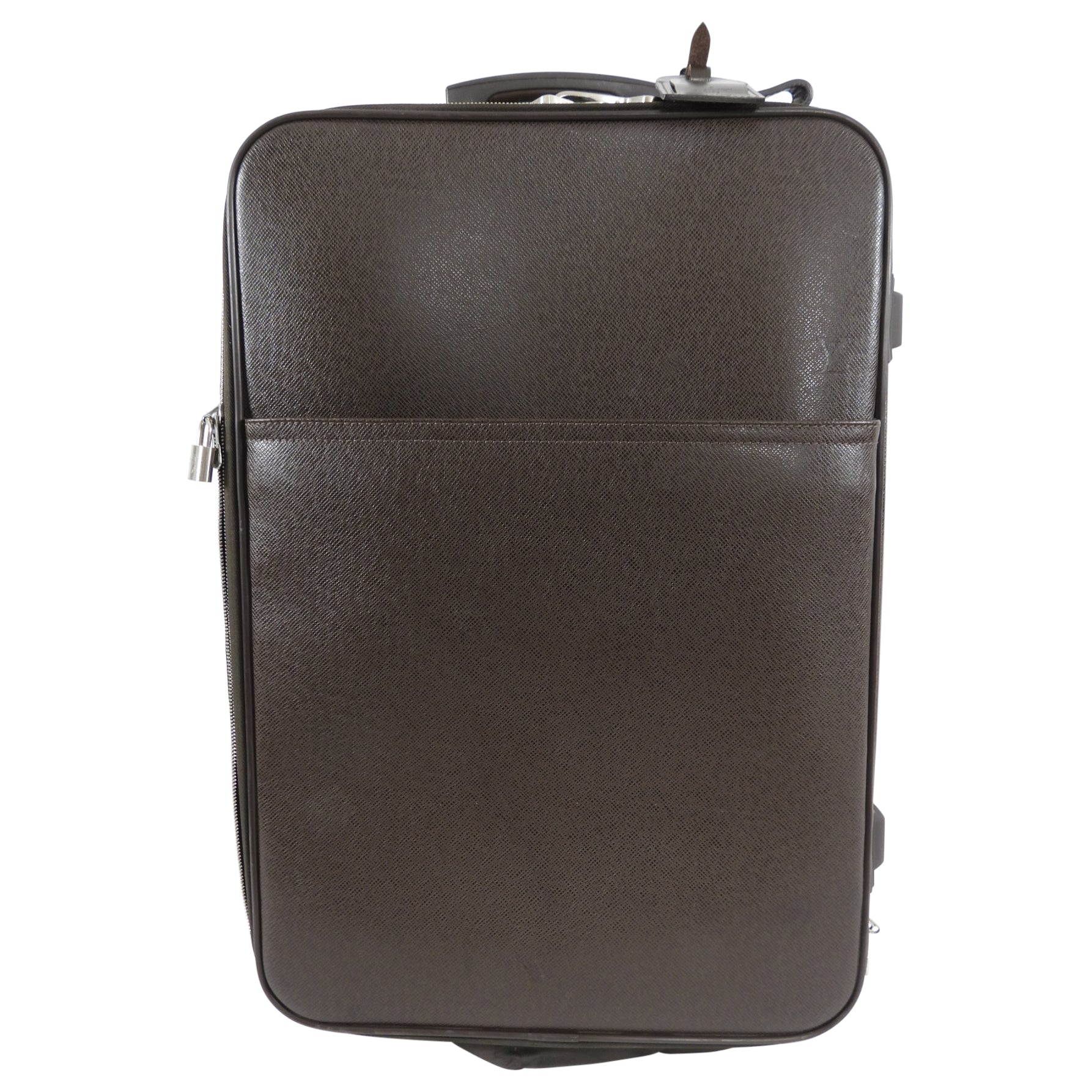 Louis Vuitton Brown Taiga Leather Pegase 55 Travel Rolling Luggage
