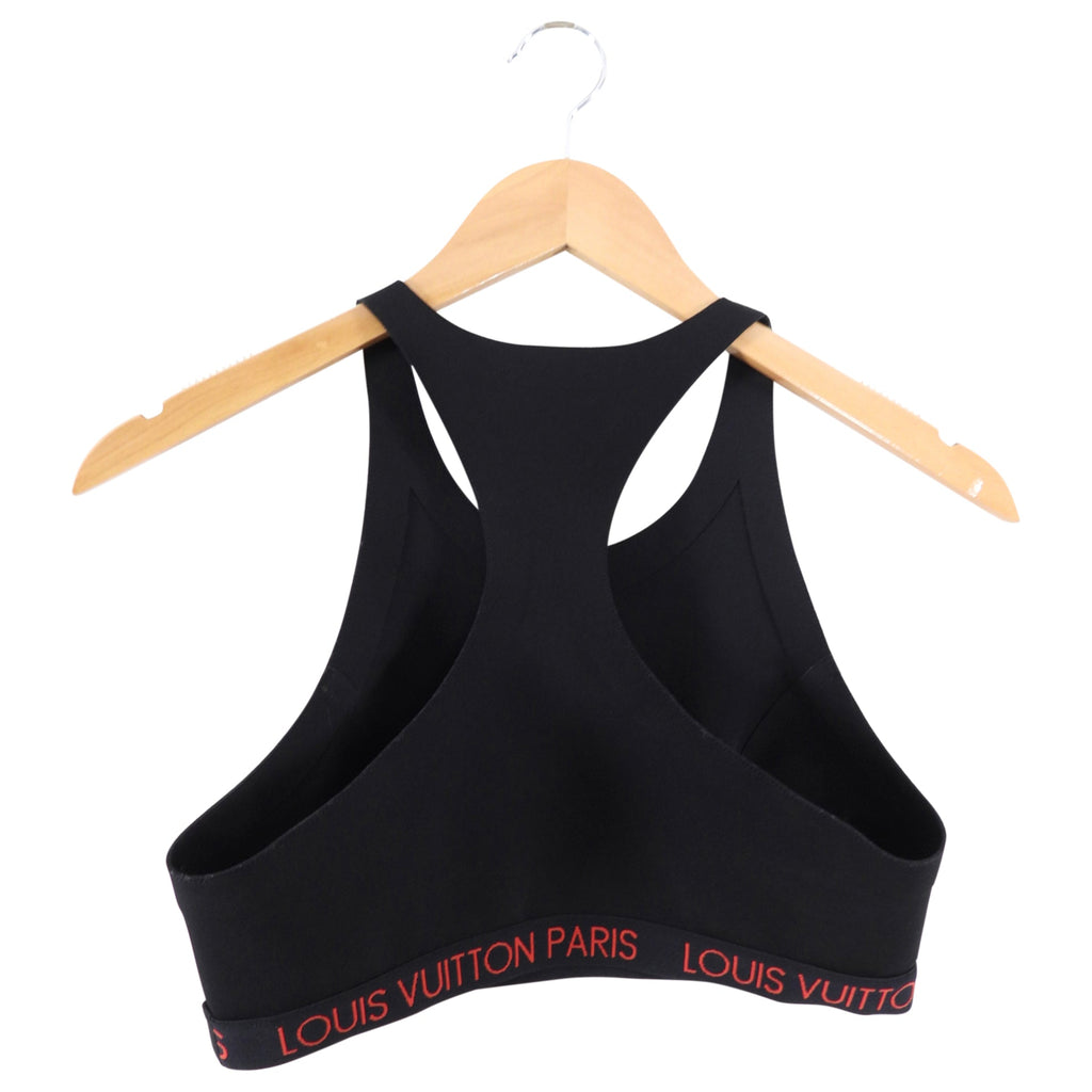 Louis Vuitton Black and Red Logo Crop Tank - 38 (S)