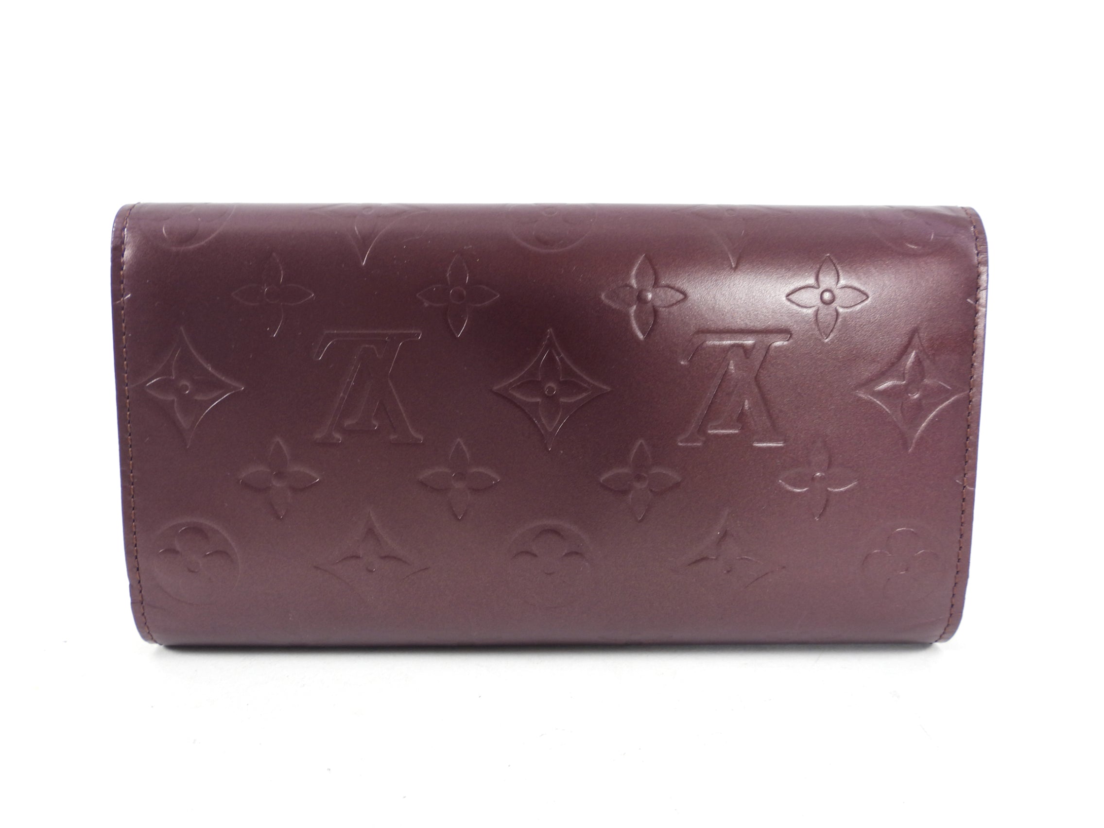 Louis Vuitton Monogram Burgundy Mat Tresor Porte Wallet