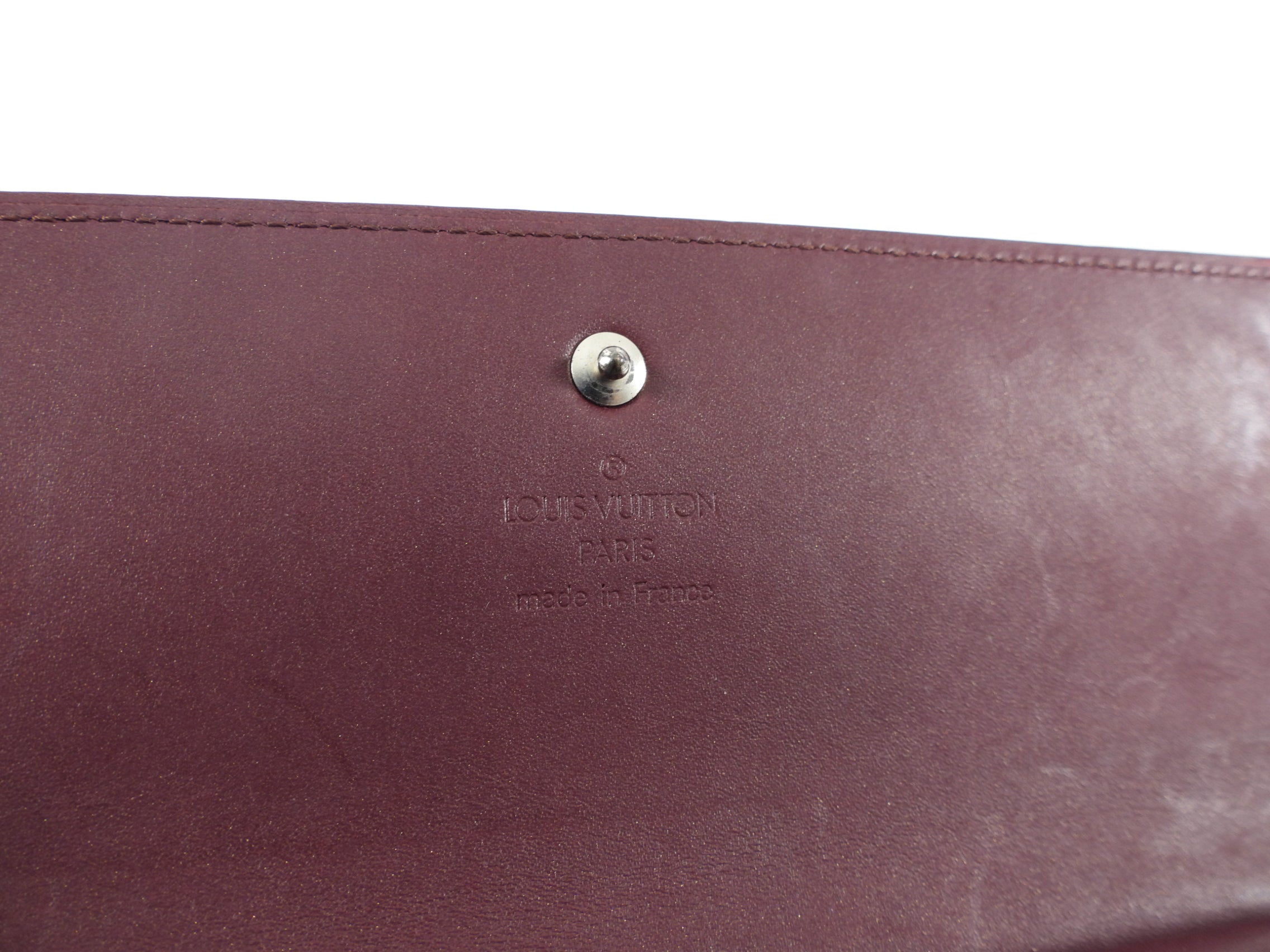 Louis Vuitton Monogram Burgundy Mat Tresor Porte Wallet