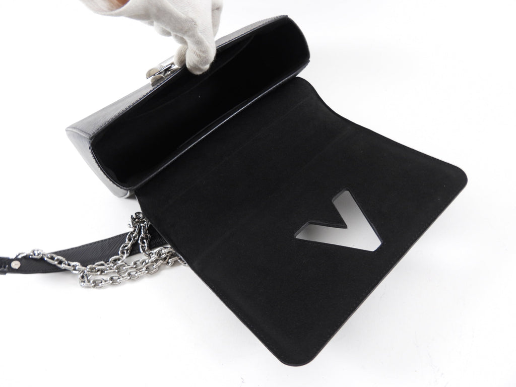 Louis Vuitton Black Epi Twist MM Chain Bag