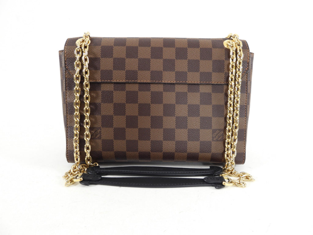 Louis Vuitton Vavin Chain PM Damier Ebene Burgundy Shoulder Bag