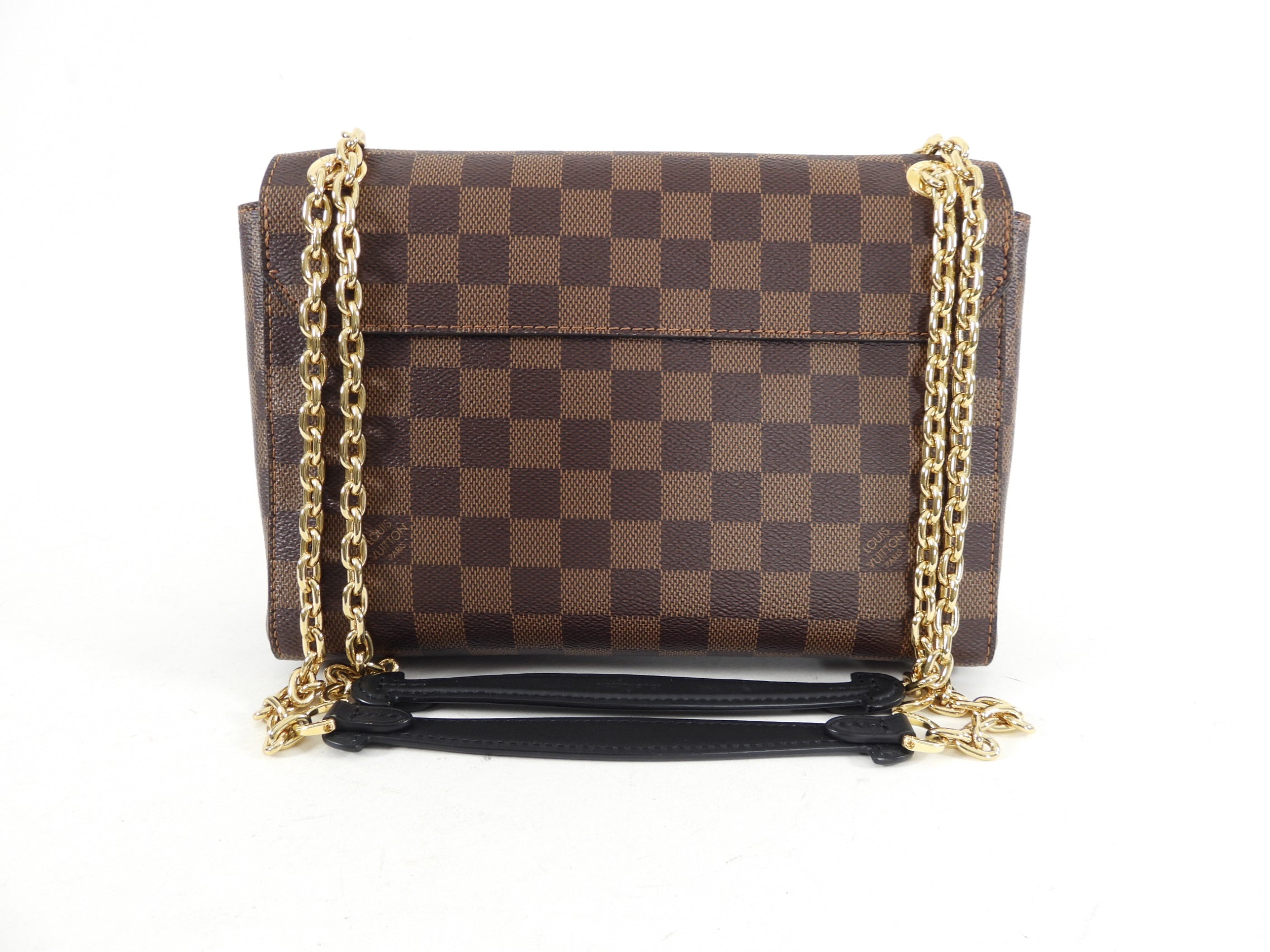 Louis Vuitton Vavin Chain PM Damier Ebene Burgundy Shoulder Bag