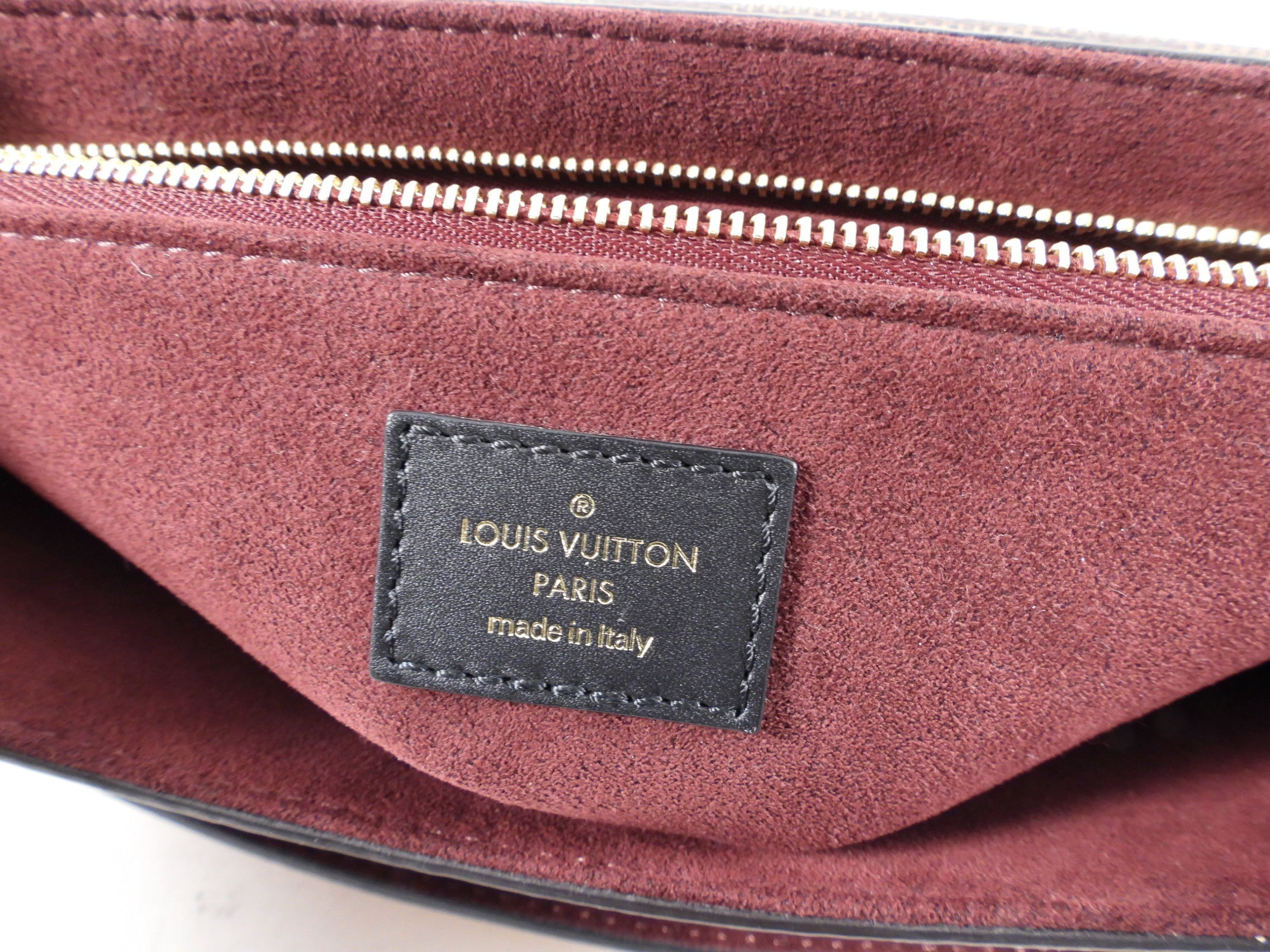 Louis Vuitton Vavin Chain PM Damier Ebene Burgundy Shoulder Bag