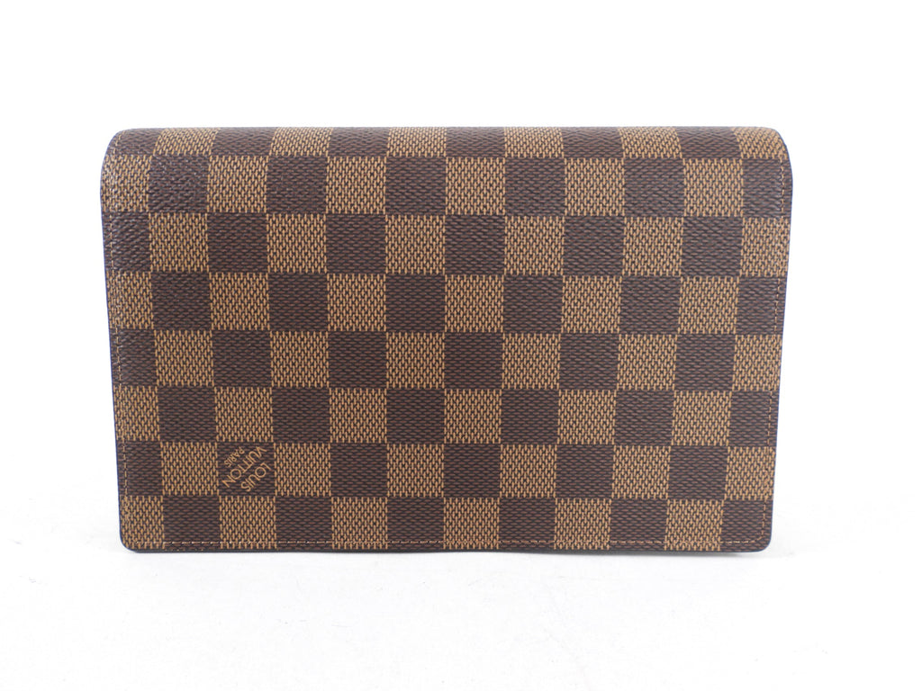 Louis Vuitton Damier Ebene and Noir Vavin Chain Wallet