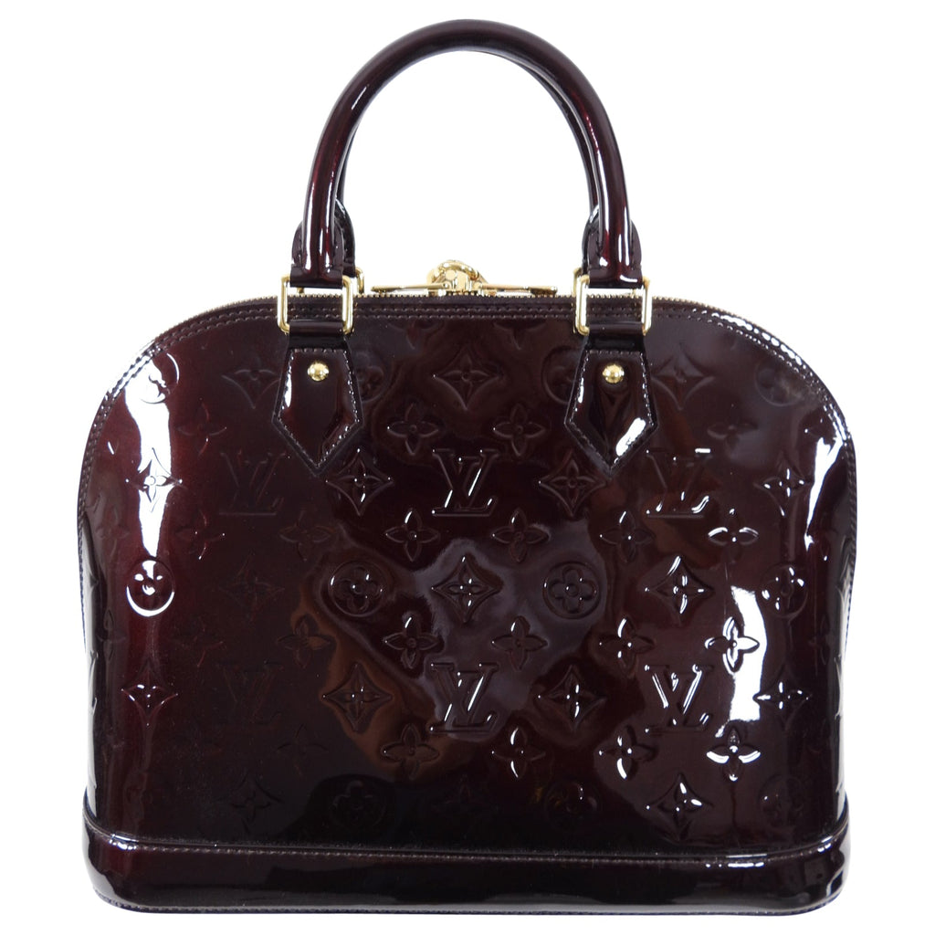 Louis Vuitton Vernis Alma PM in Amarante and GHW