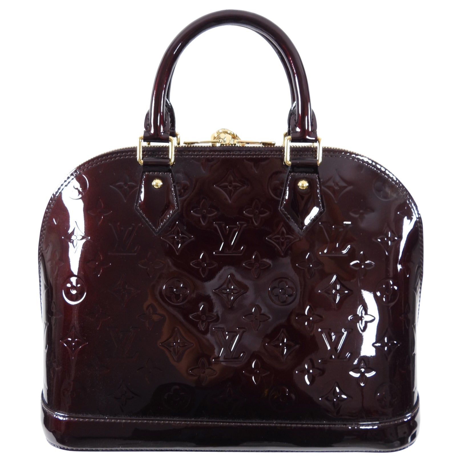 Louis Vuitton Vernis Alma PM in Amarante and GHW