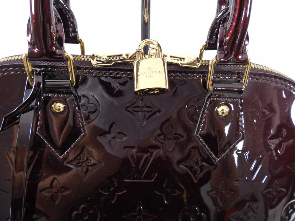 Louis Vuitton Vernis Alma PM in Amarante and GHW