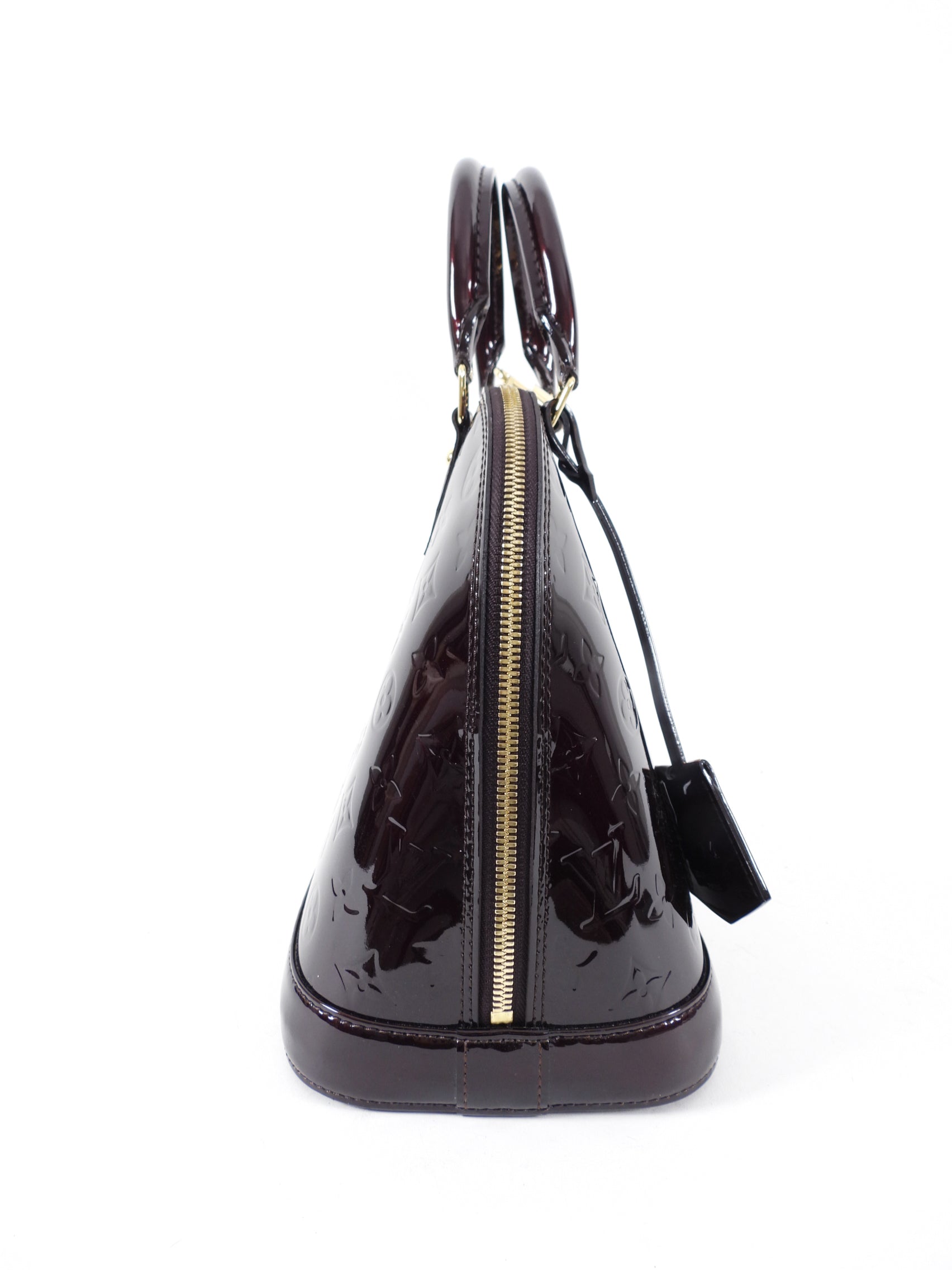 Louis Vuitton Vernis Alma PM in Amarante and GHW