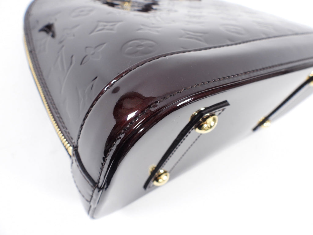 Louis Vuitton Vernis Alma PM in Amarante and GHW