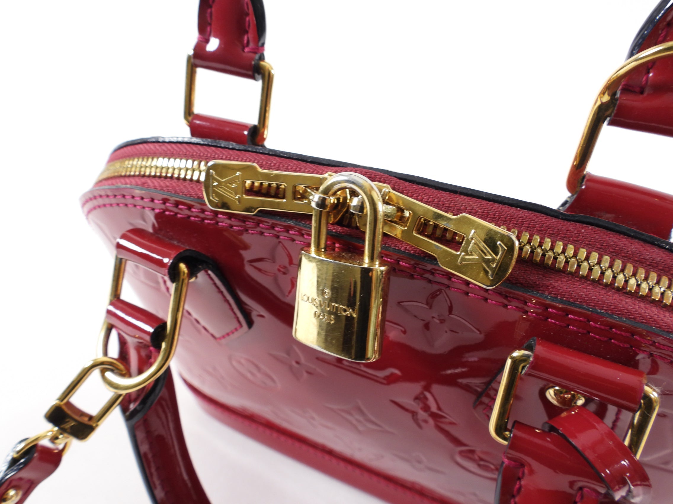 Louis Vuitton Alma BB Vernis Rose Indien Mini Bag