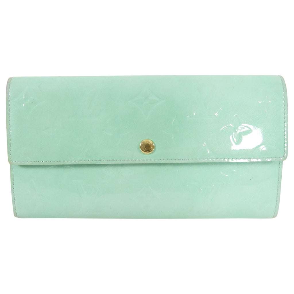 Louis Vuitton Mint Green Vernis Sarah Wallet