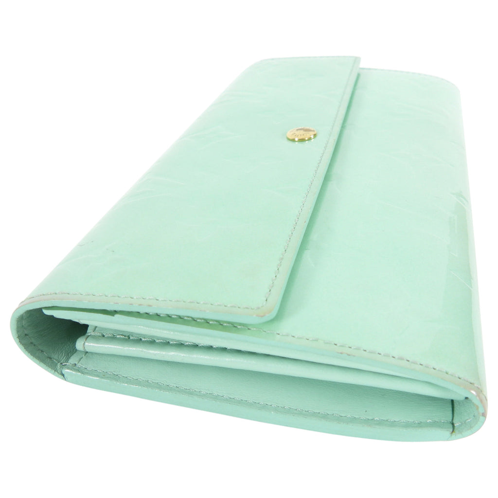 Louis Vuitton Mint Green Vernis Sarah Wallet