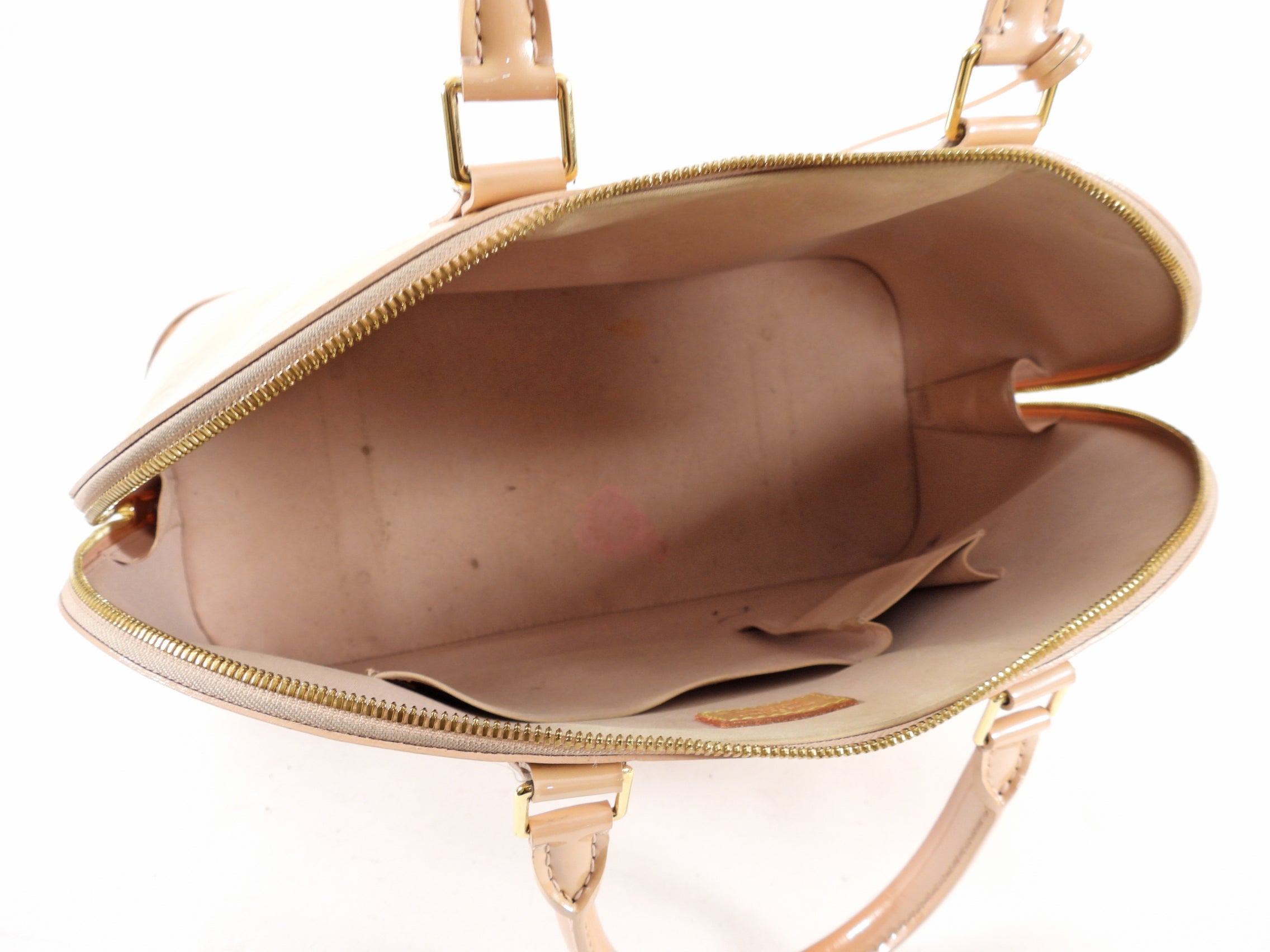 Louis Vuitton Alma GM Rose Florentin Nude Vernis Bag