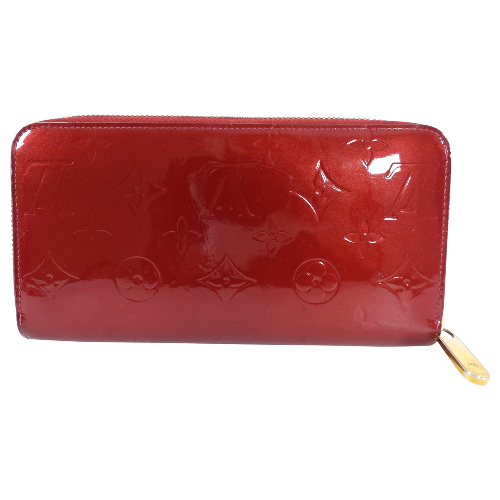 Louis Vuitton Red Vernis Monogram Zippy Continental Wallet