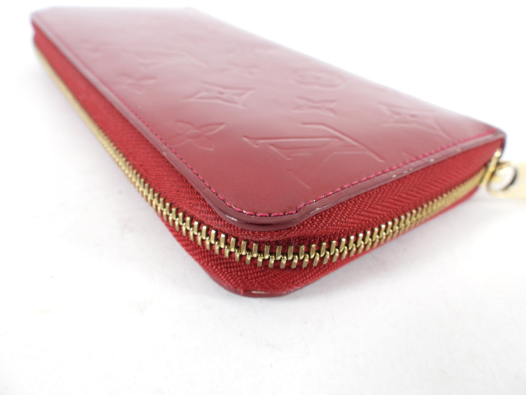 Louis Vuitton Red Vernis Monogram Zippy Continental Wallet