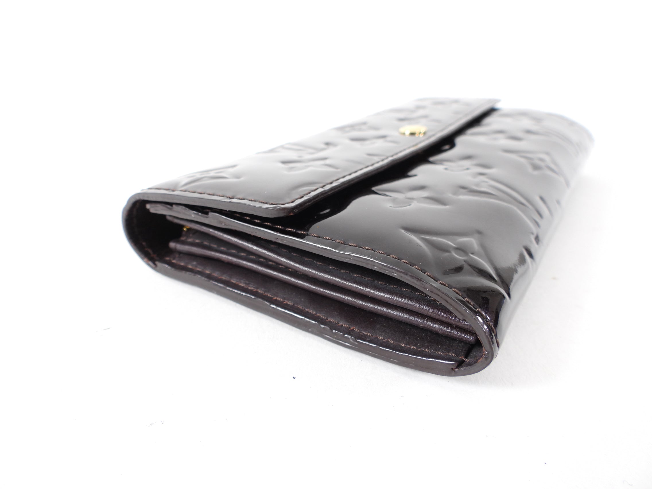 Louis Vuitton Amarante Vernis Sarah Snap Wallet