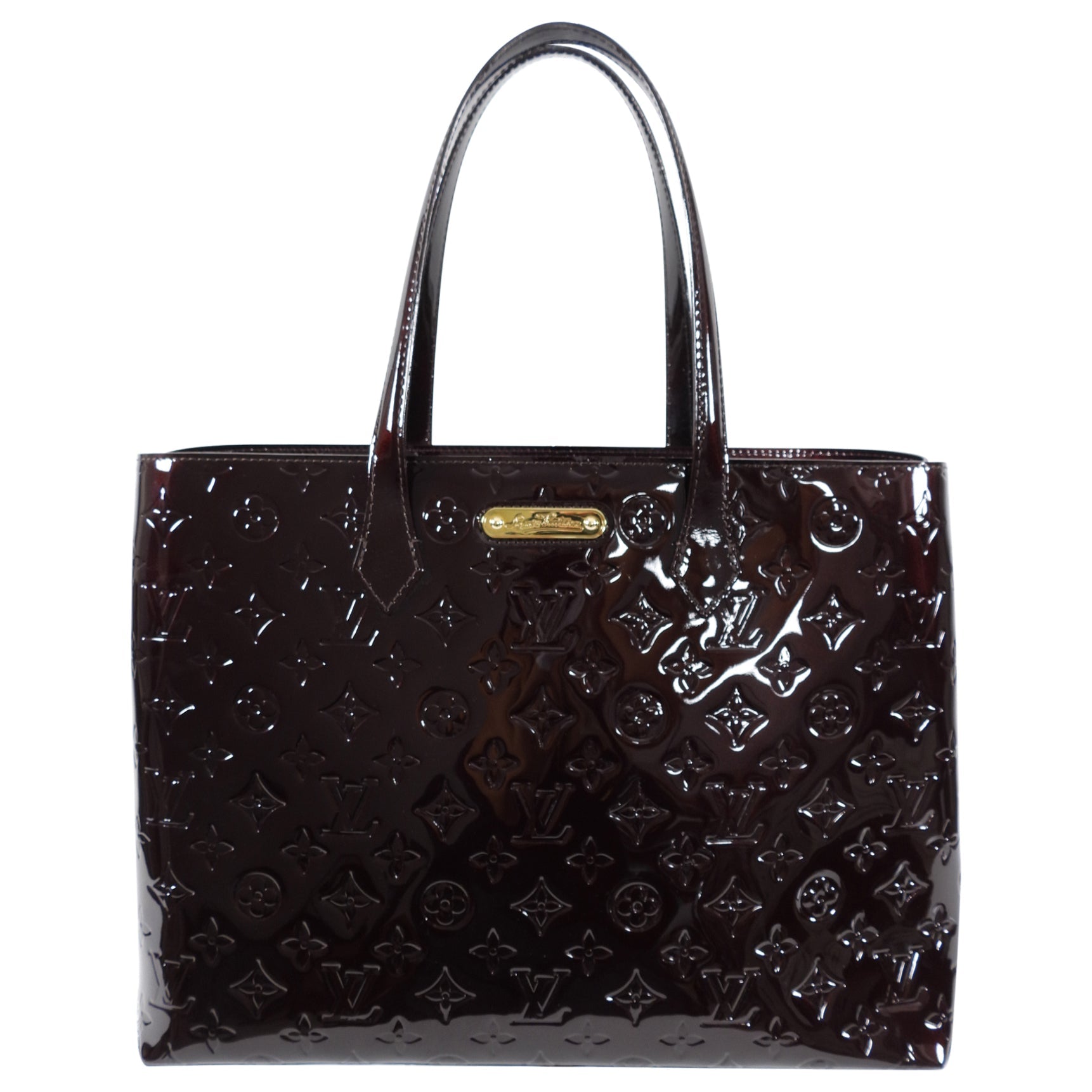 Louis Vuitton Vernis Wilshire MM Tote Bag in Amarante