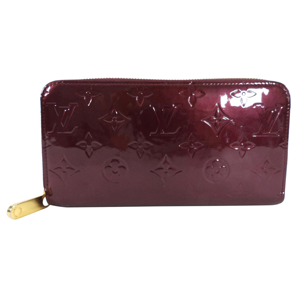 Louis Vuitton Vernis Monogram Zippy Wallet Rouge Fauve